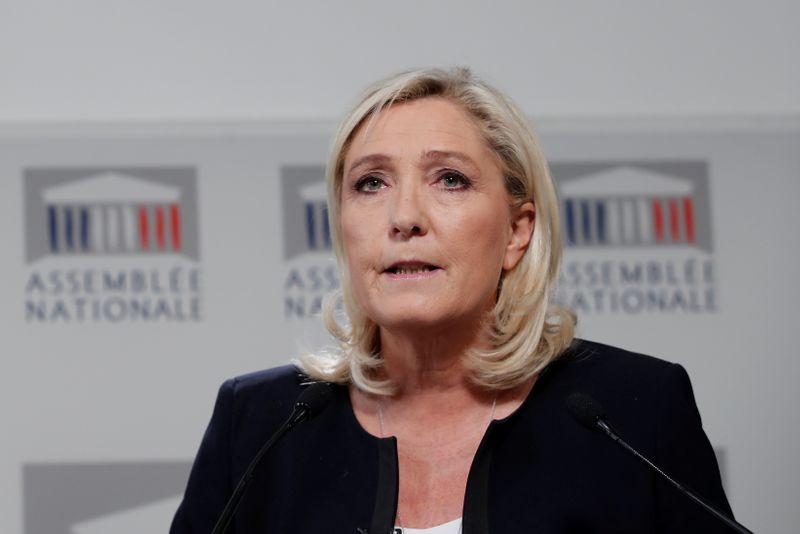 FILE PHOTO: Marine Le Pen, member of parliament and leader