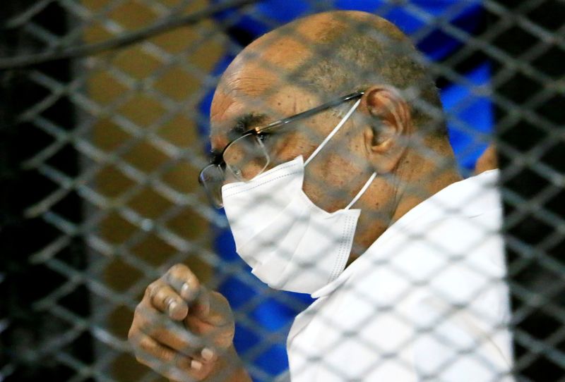 FILE PHOTO: Sudan’s ousted President Omar al-Bashir is seen inside
