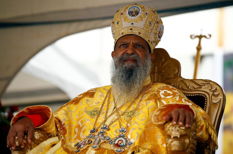 FILE PHOTO: Abune Mathias, Patriarch of Ethiopian Orthodox Church attends