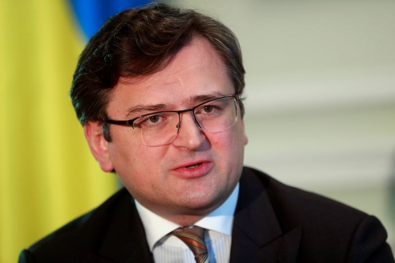 Ukraine’s Foreign Minister Kuleba gives an interview in Kyiv