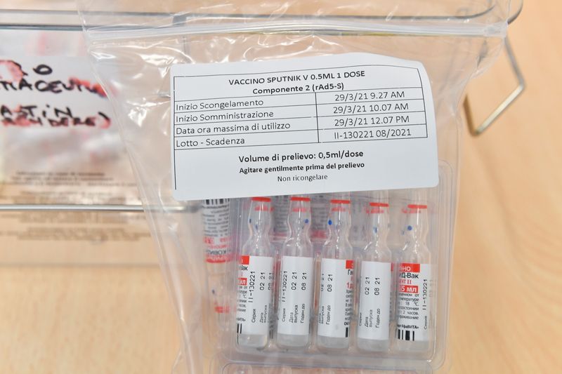 People receive Sputnik COVID-19 vaccine in San Marino