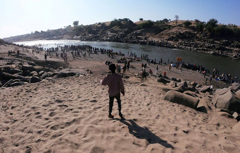 FILE PHOTO: Ethiopians are seen at the Tekeze River on