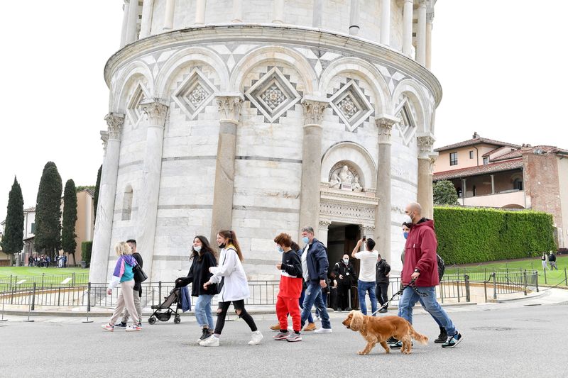 FILE PHOTO: FILE PHOTO: Italian tourists visit the leaning tower