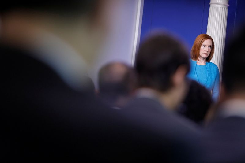 White House Press Secretary Jen Psaki holds a news confrence