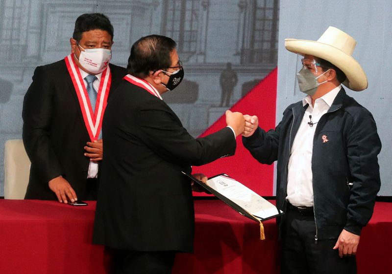 FILE PHOTO: Peru’s Castillo given credentials after election win confirmed