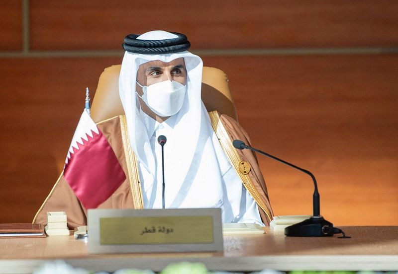 Qatar’s Emir Sheikh Tamim bin Hamad al-Thani attends the Gulf