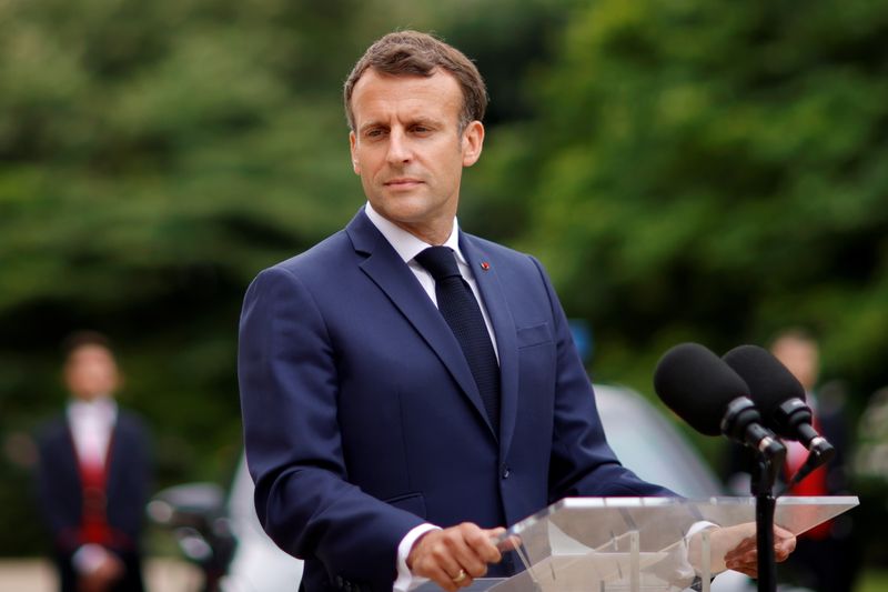 French President Macron meets European Commission President von der Leyen