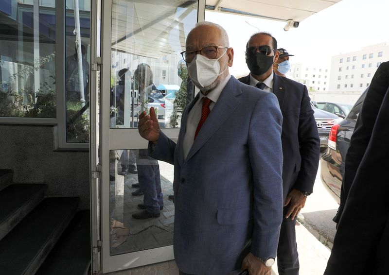 FILE PHOTO: Parliament Speaker Rached Ghannouchi, head of the moderate