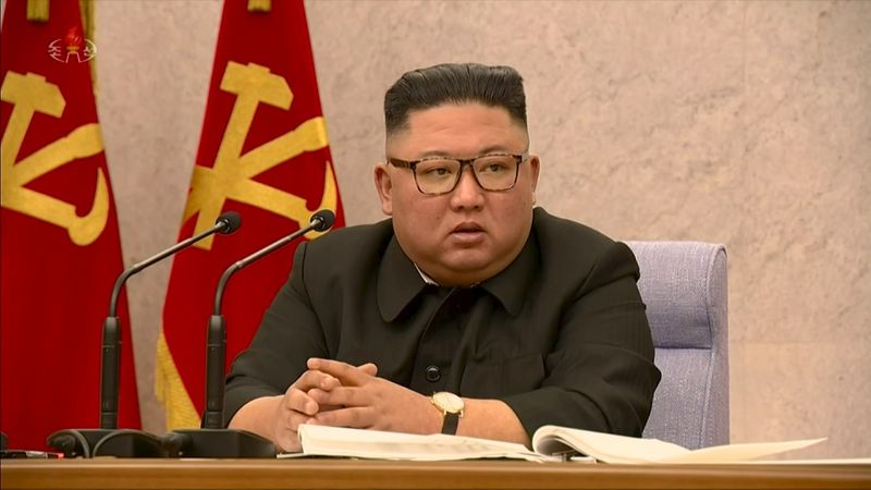 North Korean Leader Kim Jong Un speaks at the second