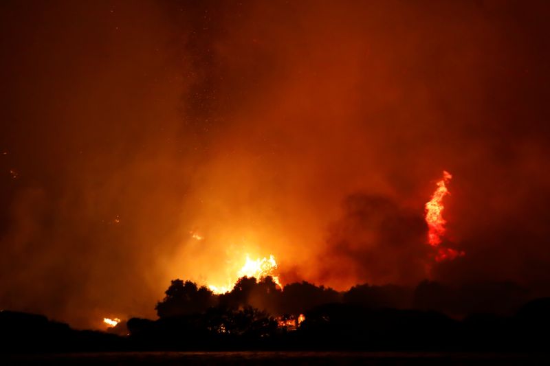 Bodrum’s night sky turns orange as Turkey’s wildfires rage on