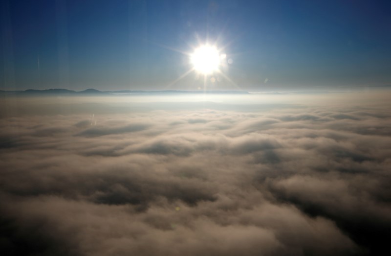 FILE PHOTO: Sunrise is seen from Thyssenkrupp’s test tower in