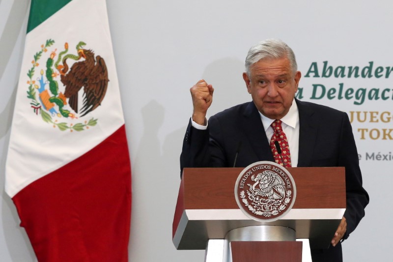 FILE PHOTO: Mexico’s President Andres Manuel Lopez Obrador gestures as