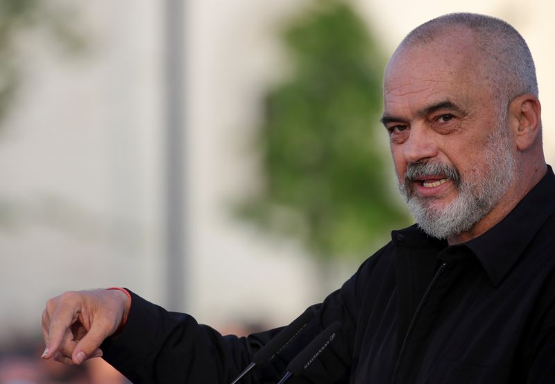 Albanian PM and leader of the Socialist Party Edi Rama