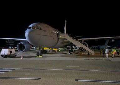First British flight carrying Kabul evacuees lands at RAF Brize