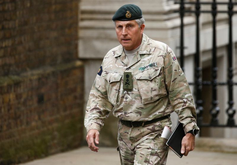 British Army General Sir Nick Carter arrives for a meeting