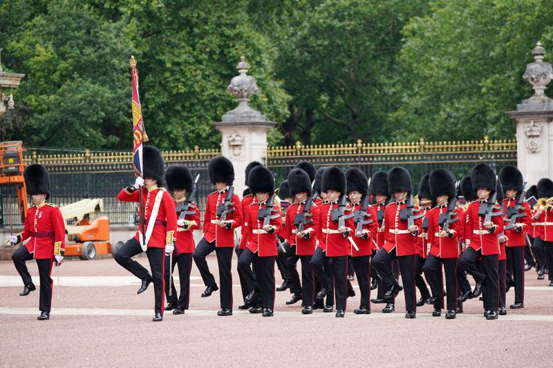 Changing of the Guard ceremony outside Buckingham Palace in London