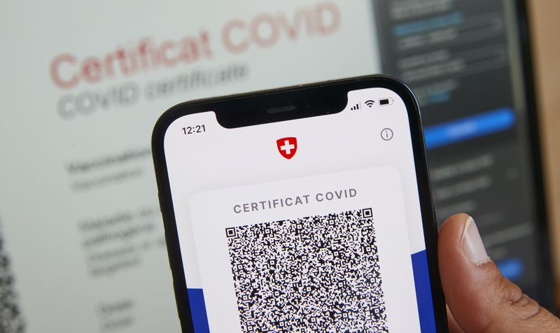 The ‘Covid Certificate’ application of Switzerland is seen in this