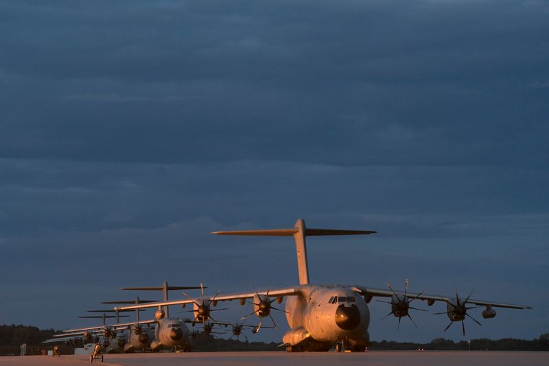 German troops return to Wunstorf Air Base following evacuation missions
