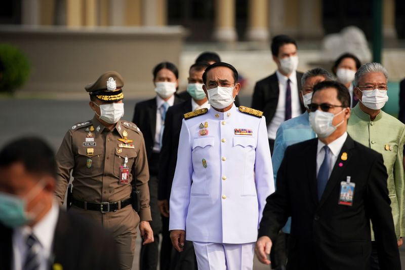 FILE PHOTO: Thailand’s Prime Minister Prayuth Chan-ocha arrives before a