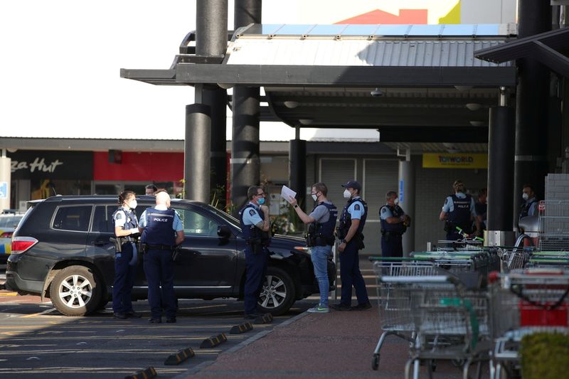 Police respond to an attack at a shopping mall in