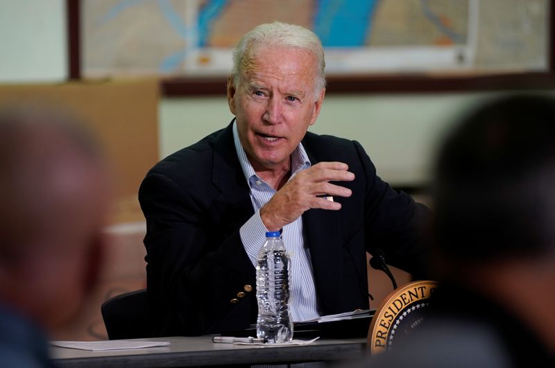 U.S. President Biden tours hurricane-affected areas in New York and