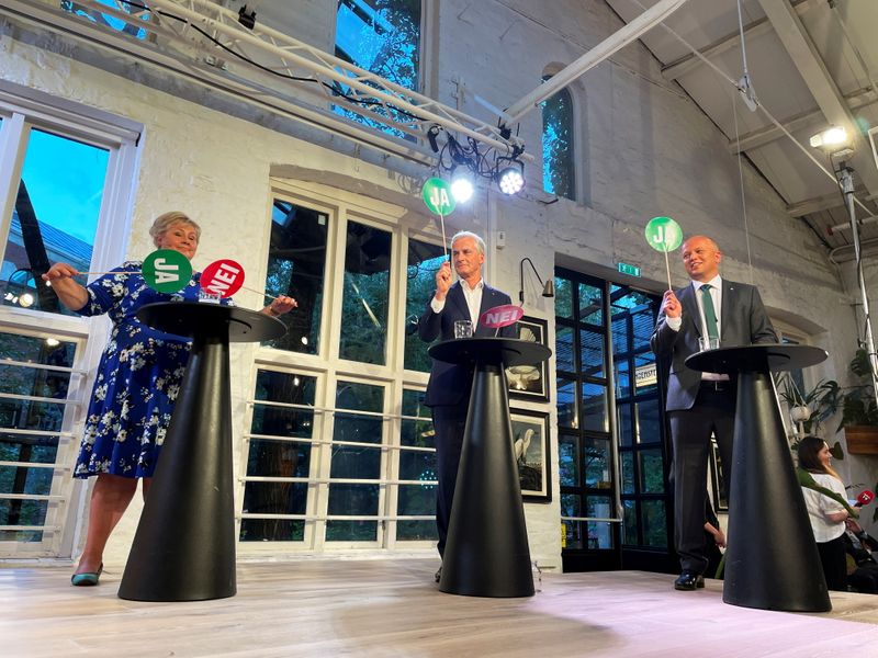 The three candidates to become Norway’s next prime minister attend