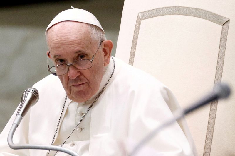 FILE PHOTO: Pope Francis holds the weekly general audience at