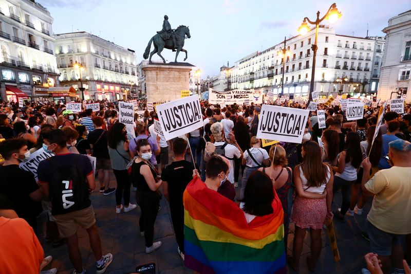 FILE PHOTO: LGBTIQ activists and supporters protest against homophobic crimes,