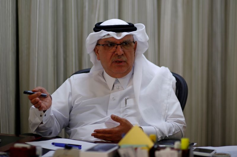 FILE PHOTO: Qatari envoy Mohammed Al-Emadi gestures during an interview