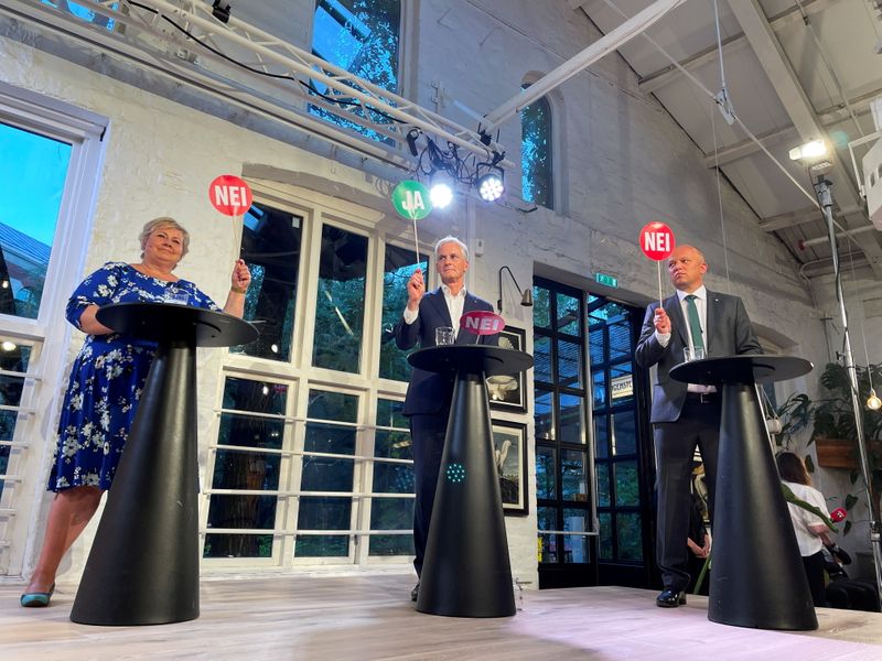 FILE PHOTO: The three candidates to become Norway’s next prime