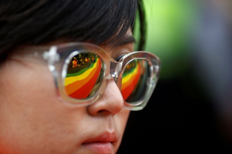 FILE PHOTO: A participant takes part in the Korea Queer