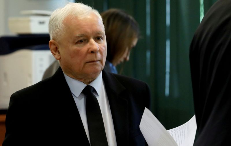 FILE PHOTO: Jaroslaw Kaczynski, leader of the ruling Law and