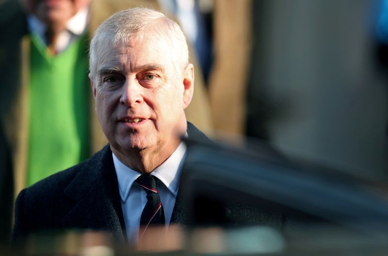 FILE PHOTO: Britain’s Prince Andrew leaves St Mary the Virgin