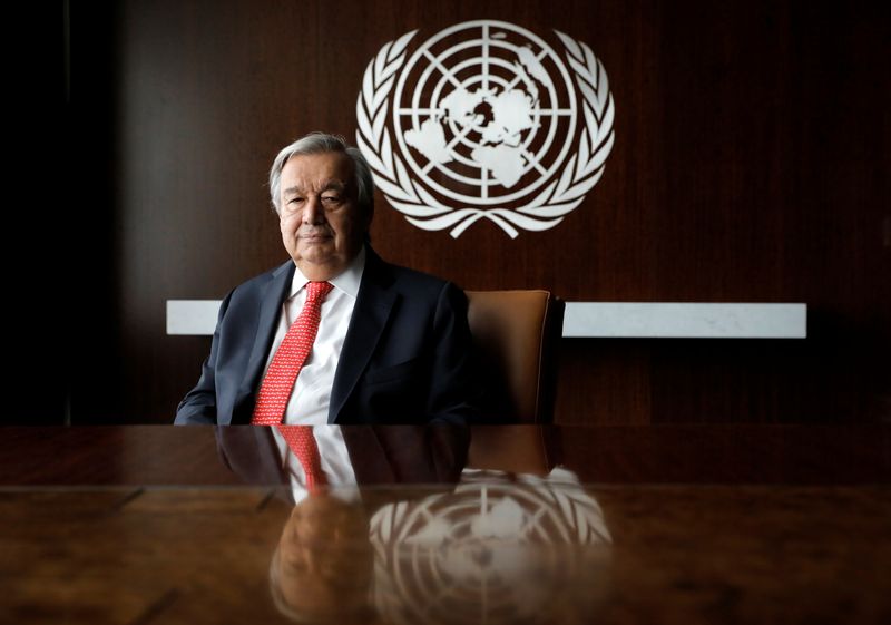 United Nations Secretary-General Antonio Guterres interview with Reuters at the