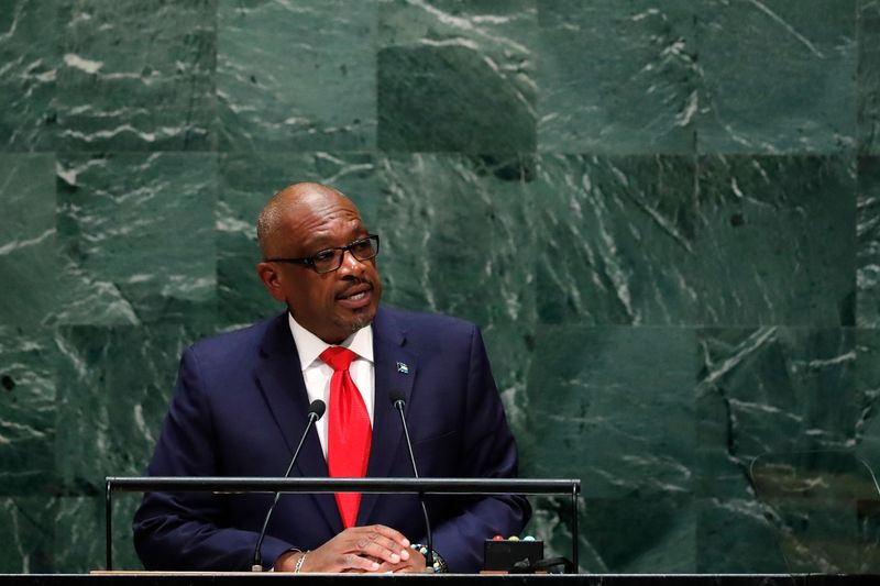 Prime Minister of Bahamas Hubert Minnis addresses the 74th session