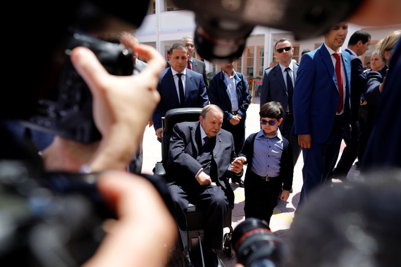Algeria’s President Abdelaziz Bouteflika is pictured after casting his ballot