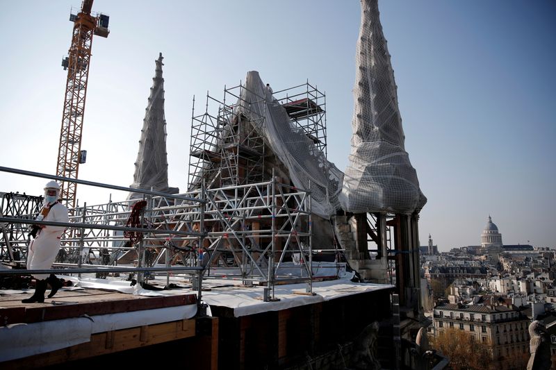 FILE PHOTO: Second anniversary of the Notre-Dame de Paris Cathedral