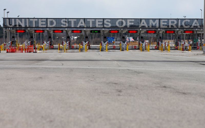 FILE PHOTO: The U.S.-Canada border crossing is seen amid the