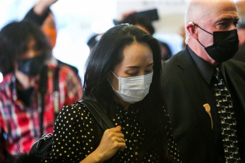 Huawei Technologies Chief Financial Officer Meng Wanzhou enters the B.C.