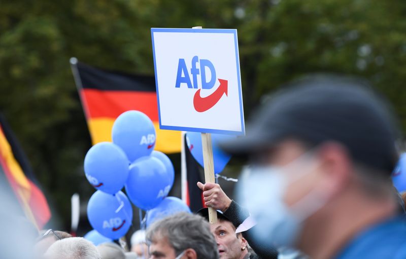 Right wing Alternative for Germany campaigns in Berlin
