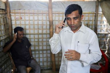 FILE PHOTO: Mohib Ullah, a Rohingya Muslim leader from the
