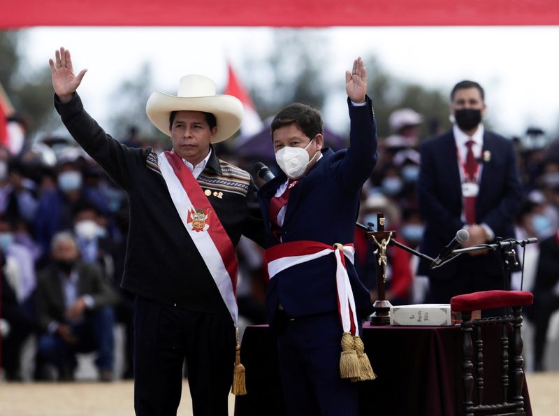 FILE PHOTO: Peru’s President Castillo participates in an event at