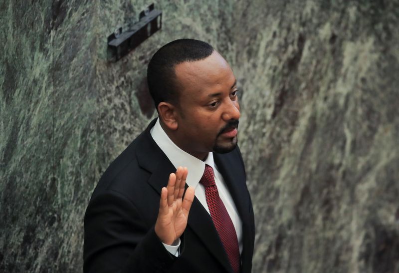 Ethiopia’s Prime Minister Abiy Ahmed takes oath during his incumbent