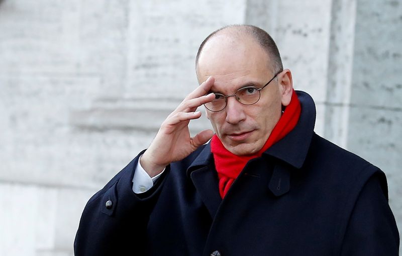 FILE PHOTO: Italy’s Prime Minister Enrico Letta gestures as he