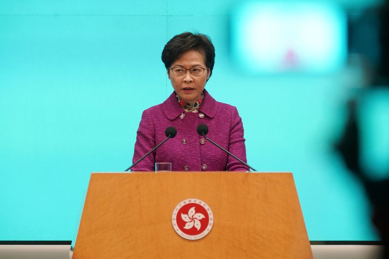 FILE PHOTO: Hong Kong Chief Executive Carrie Lam attends a