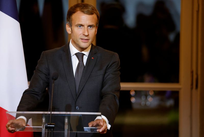 French President Macron hosts a dinner as part of the