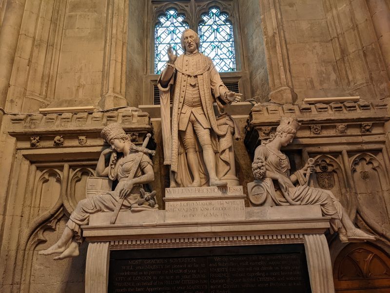 Statue of former twice Lord Mayor of London, William Beckford