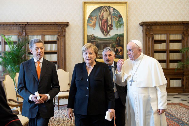 Pope Francis receives outgoing German Chancellor Angela Merkel for private