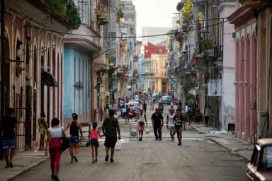 FILE PHOTO: A view of a street in downtown Havana