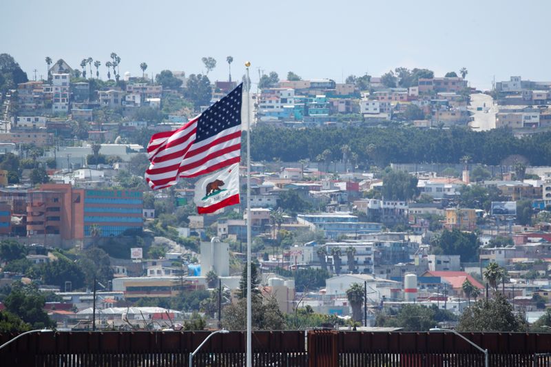 FILE PHOTO: U.S.-Mexico border during COVID-19 outbreak in California